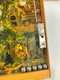 Детская настольная игра "Детский настольный бильярд Колобок" Артель Культпром 1957г. Дерево, металл.. Картинка 3